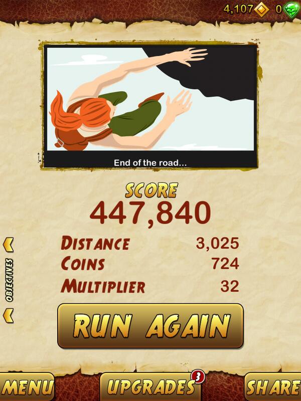slamshidi's tweet photo. I got 447840 points while escaping from a Giant Demon Monkey. Beat that! http://t.co/hAYyV0MxME http://t.co/UBkbbBsuby