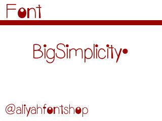 AliyahFontShop's tweet photo. BigSimplicity http://t.co/JftBU1i685