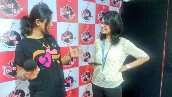 Maddy_Kochar's tweet photo. #Collabhack13 #RJ Shraddha of @Fever_104FM  discussing the #hackathon experience with @tata_comm http://t.co/Wy8U3YKFOV