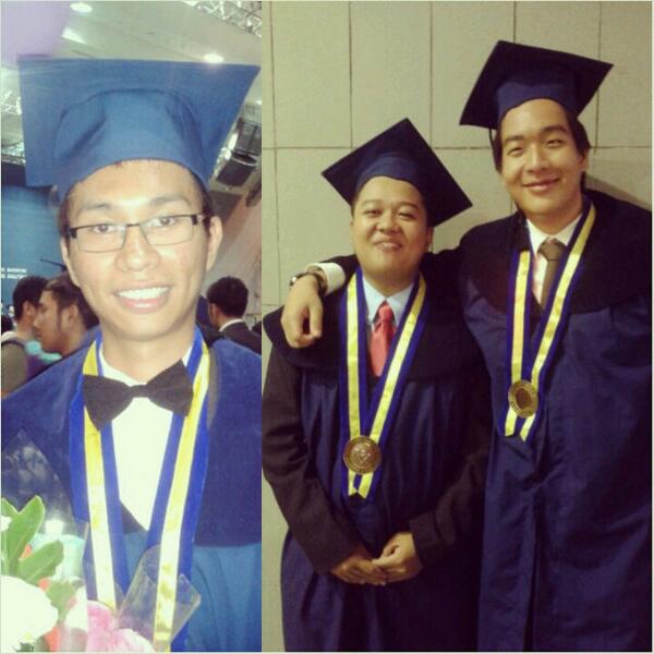 Ini dia 3 sarjana pertama jurusan MRI se-INDONESIA! Harriman, S.T, Fathiro, S.T, dan Marco, S.T! Congrats!