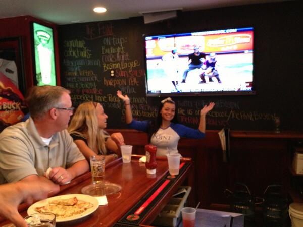 jdreils's tweet photo. @ThePointBoston  with my boys Sean and Tim watching the #Yankees.  Tiana &amp; Cali are fckn awesome!! http://t.co/wgsFWC8pNh