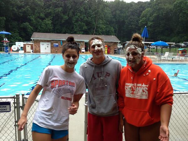 OHSharks's tweet photo. Crazy pep rally last night. Especially our coaches with pie in their faces! @Rockinn_Robynn @stephchew @zfountain http://t.co/ufYzqd8YG6