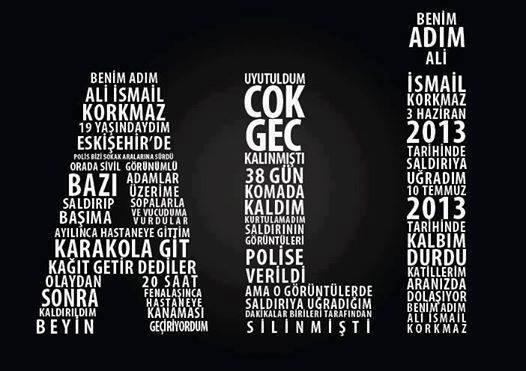 DirenGeziParki's tweet image. Benim adım Ali İsmail Korkmaz #AliİsmailKorkmaz #DirenGezi #OccupyGezi
