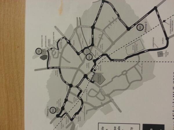 Our route for our 13 mile walk
