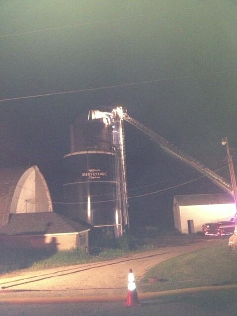 JCFireEMS's tweet photo. Thx for mutual aid - Helenville, Ixonia, Jefferson, Palmyra, Rome, Sullivan, Waterloo &amp; Watertown - on silo fire. http://t.co/LYyzYgRhv7