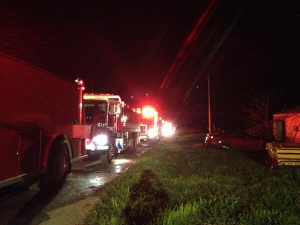 JCFireEMS's tweet photo. More than 85,000 gallons of water used on tonight's silo fire. #fire http://t.co/wcqOpn60Kb