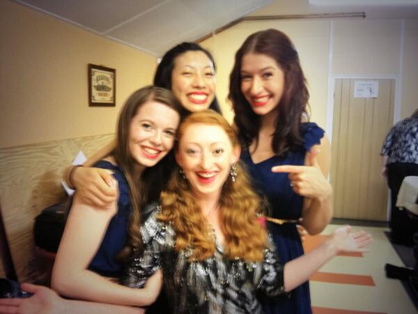 DeciBelles Quartet (@decibellesqt) on Twitter photo Ready to be entertained by Alice (looking shmexy in her chorus gear) and <a href="/NorwichHarmony/">Norwich Harmony</a>! Ta for having us ladies! Ready to be entertained by Alice (looking shmexy in her chorus gear) and <a href="/NorwichHarmony/">Norwich Harmony</a>! Ta for having us ladies!