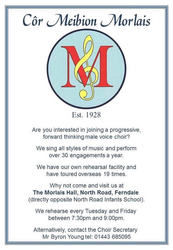 morlaischoir's tweet photo. @worldofmusicBBC Opportunities to sing around the world http://t.co/Gb2kzHXLgC