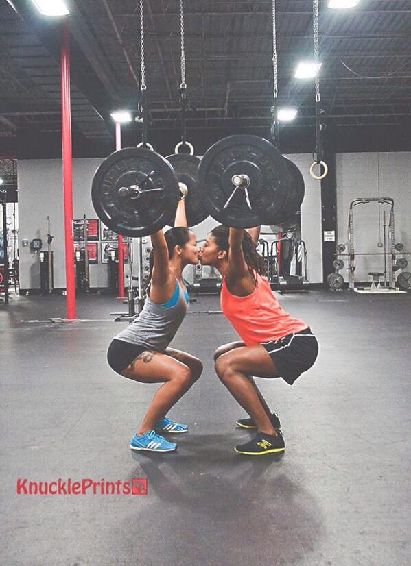 Lesbians in the gym