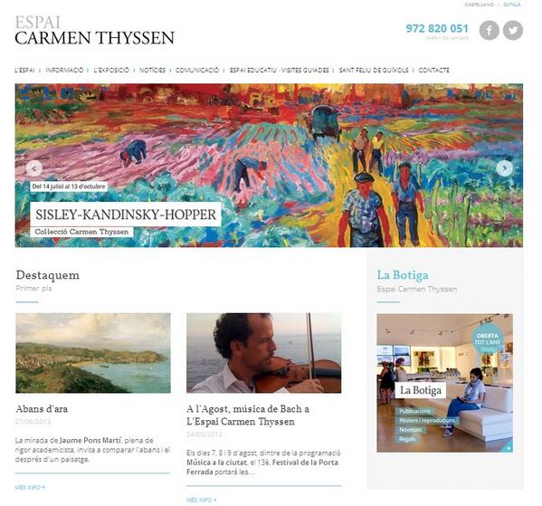 EspaiC_Thyssen's tweet photo. Trobareu tota la informació sobre l'Espai Carmen Thyssen i la nova exposició a http://t.co/NEOS384rgs #Guíxols http://t.co/DB7knN9m4x