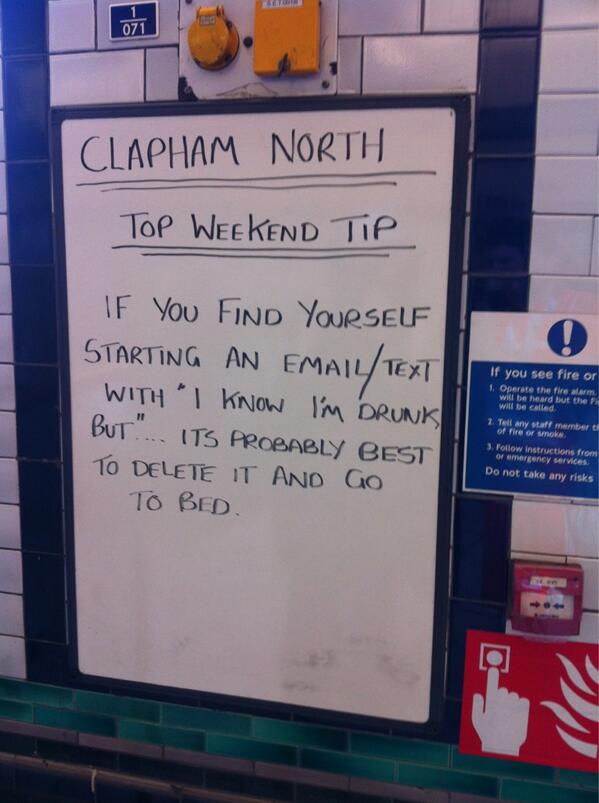 If only we were all so wise as the people at clapham north tube #claphamnorth #thoughtoftheday
