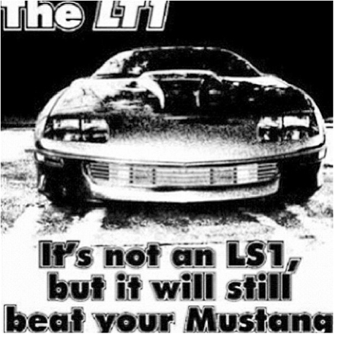 2X dose - Sorry Mustang fans, but we had to chuckle when we saw this. From our friends at "The Camaro Coalition".
