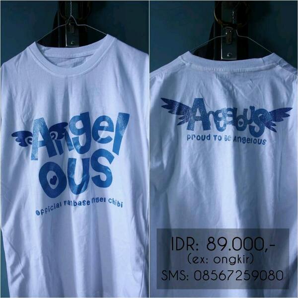 _AngeloveChiBi's tweet photo. Ready stock kaos Angelous (biru,pink,+glitter) • M,L,XL • IDR: 89k (ex:ongkir) • SMS [ONLY]: 08567259080 http://t.co/4foNYFwh7R @Angel_ChiBi