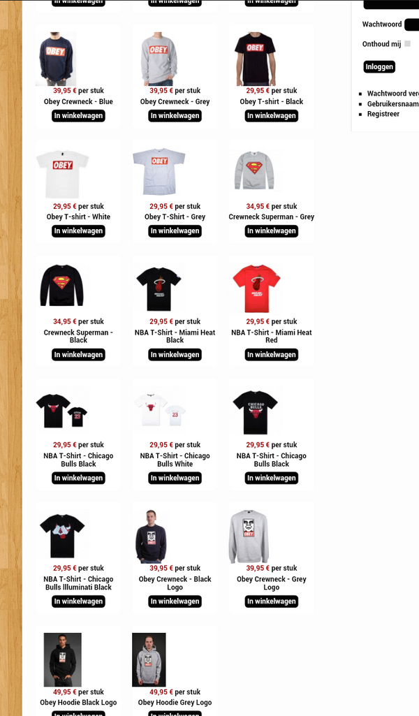 vitqual's tweet image. Obey, NBA Shirts, en meerdere artikelen tijdelijk zeer goedkoop en inclusief verzending op vitqual.nl