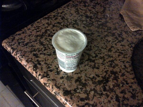 FatPadMan's tweet photo. I am the yoghurt master! http://t.co/DAxfVR2yQs