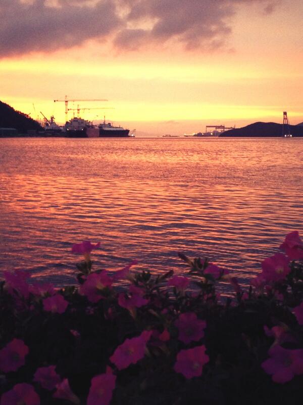 update25's tweet image. 지난주말 해질녘