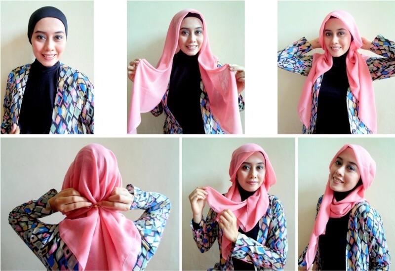 IG : cantik_hijab_ on Twitter: "Tutorial-hijab-Paris-segi-empat ...