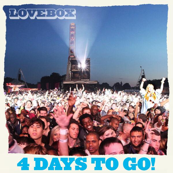 LoveboxFestival's tweet photo. 4 DAYS #Lovebox13 http://t.co/hBinjRKKMf