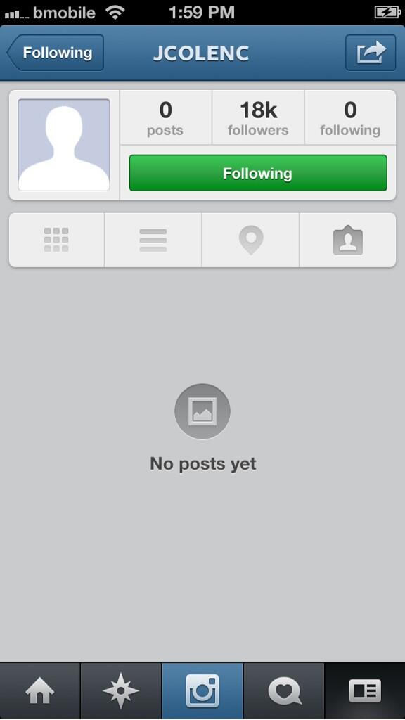 CherryShakur's tweet photo. @JColeNC is this really you on instagram??? Please let me know http://t.co/IQDxGtzB6R