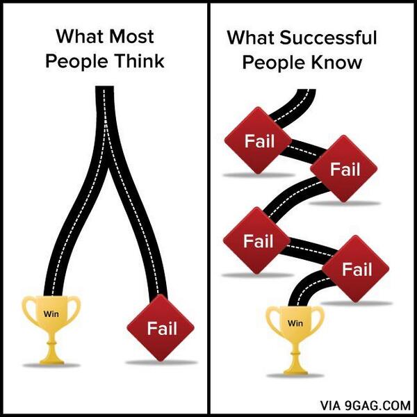 9GAG's tweet photo. The truth about success. http://t.co/6qTbTsh4wr