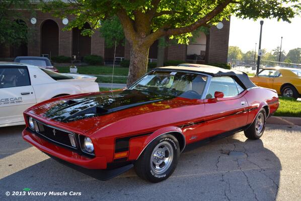 VictoryMuscle's tweet image. Photo of the Day: 1973 #Ford #Mustang Convertible at the 2013 #Mecum Spring Classic #MuscleCars