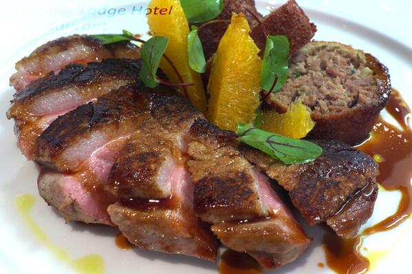 Try our new summer menu, fantastic local Aylesbury Duck with orange and honey sauce! Mouth watering!