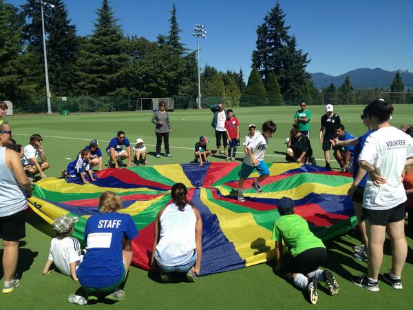 SpitsHockey's tweet image. so great RT @canucksautism: First day of #soccer camp a success! Parachute games, skills, sun &amp;amp; fun! #autismprograms