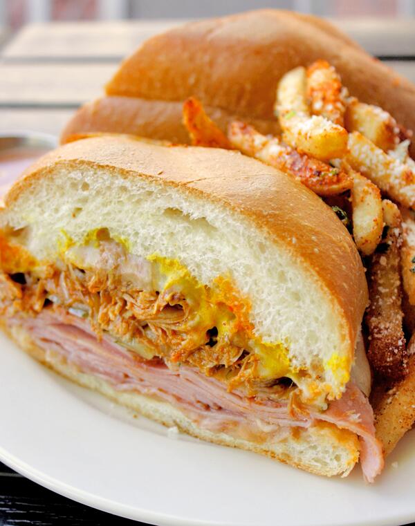 Tim Costner of the <a href="/thirstyreader/">Tim Costner</a> took this great pic of our Torta Cubana. It looks damn delicious! Gracias Tim!