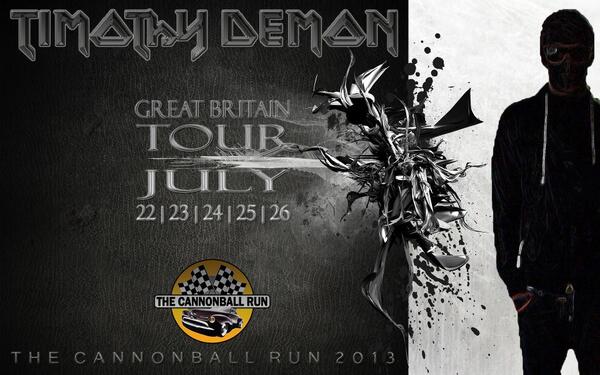 TimothyDemon's tweet image. Ready for The Cannonball Run! Volgende week de hele week draaien in UK :D