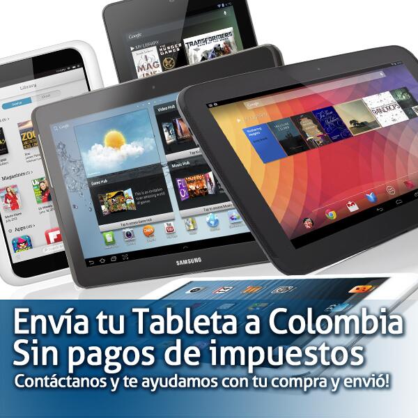 Buyitcomco's tweet photo. Envía tu Tableta a Colombia Sin impuestos, Contáctanos y te ayudamos con tu compra y envió! http://t.co/YqV8wXxkli http://t.co/vSLuvfXxJJ