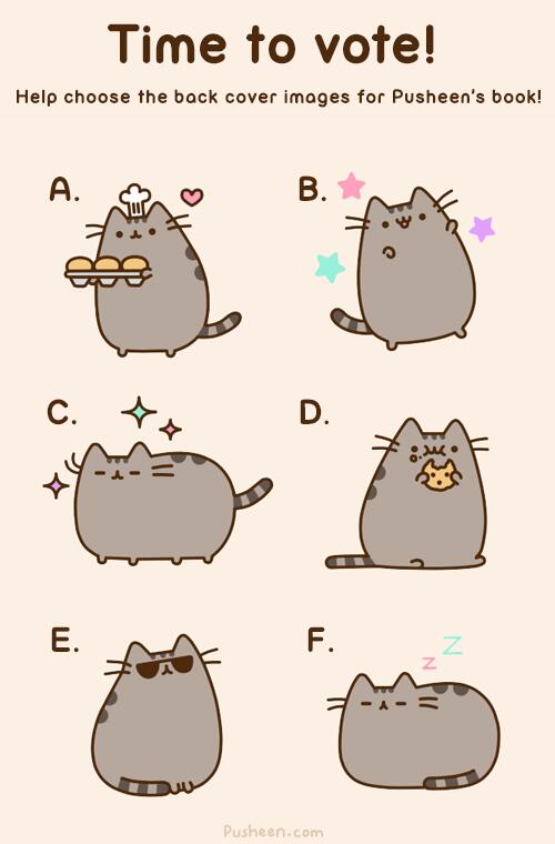 Pusheen the cat on Twitter: "Help choose the back cover images for