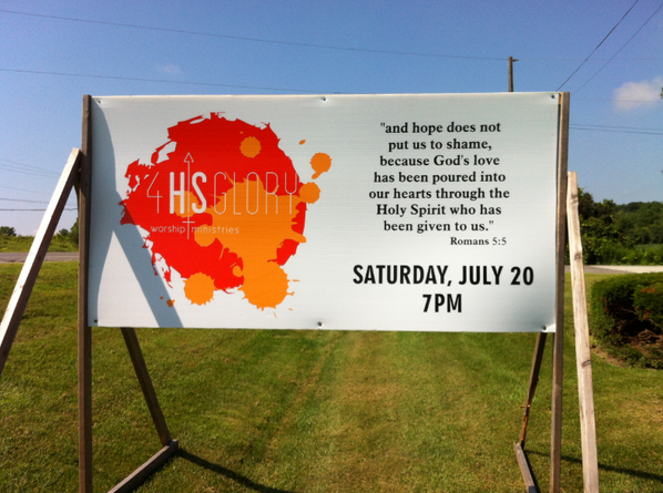 4HisGloryWM's tweet photo. Look for our new road sign! Praying God blesses all outreach outlets! To Him belongs all glory, praise and honour! http://t.co/34DmStDvJO