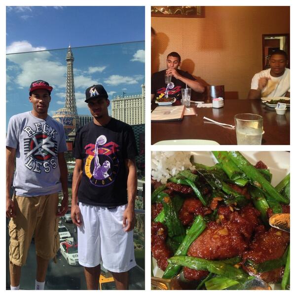 . <a href="/ottop/">Otto Purtscher</a> Glen Rice Jr &amp; <a href="/RealDealBeal23/">Bradley Beal</a> out to lunch in Vegas. <a href="/WashWizards/">Washington Wizards</a> Summer League