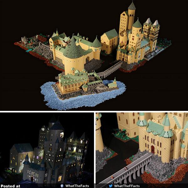 WhatTheFFacts's tweet photo. A woman build this replica of Hogwarts in one year using 400,000 LEGO pieces. http://t.co/Tdcw48A3Jf