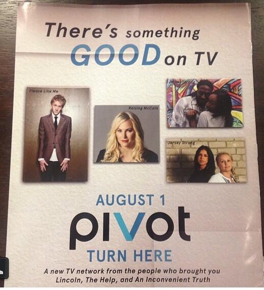CANactivists's tweet photo. Finally, something GOOD on TV. Psyched for the launch of @pivot_tv in 16 days! http://t.co/sk7qNpjJ1c