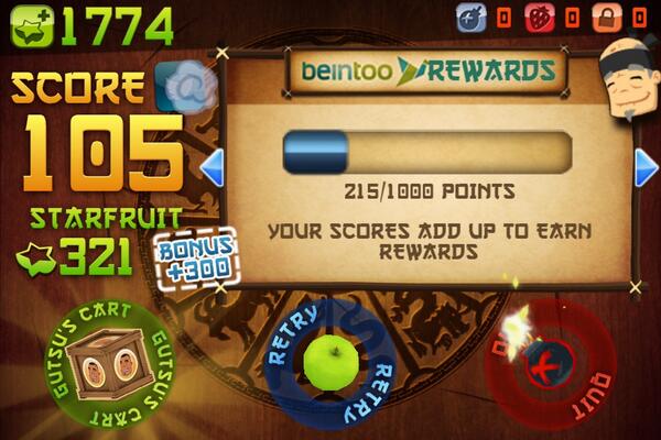 I just sliced 105 fruit in Classic Mode on Fruit Ninja for iPhone! bit.ly/NVOMI2