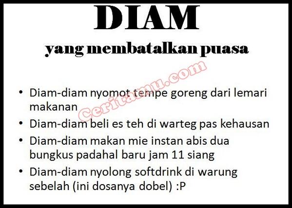 Ternyata, diam itu bisa membatalkan puasamu, Criters! Ini alasannya >>