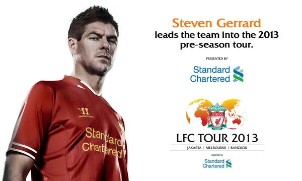 LFCIndonesia's tweet photo. Steven Gerrard pimpin skuad #LFC jalani tur pra-musim ke Indonesia. #LFCtour #LFCIndonesia http://t.co/hbJncXNnog