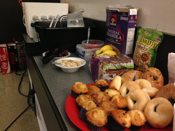 wesleybackhouse's tweet photo. Tech Arts Breakfast #NWLC13 don't you wish you were serving?!? Day 2, bring it. Come join us if you can http://t.co/tJUAhusdCG