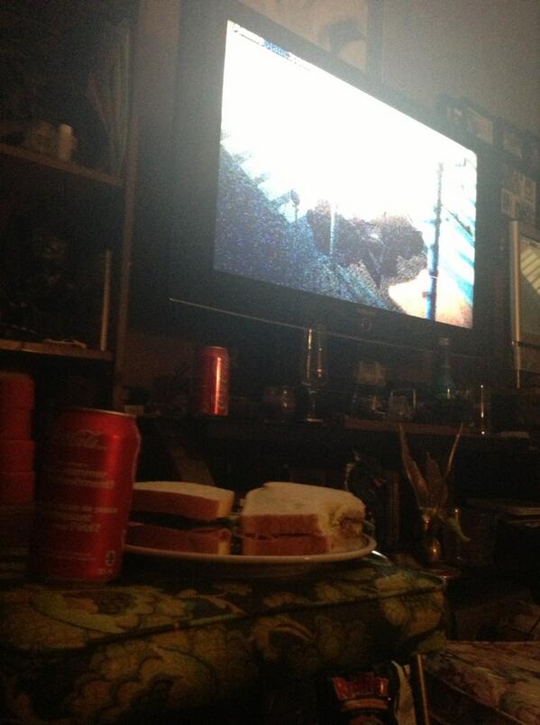 Sandwich, pop, and anime!! That's my night!!!