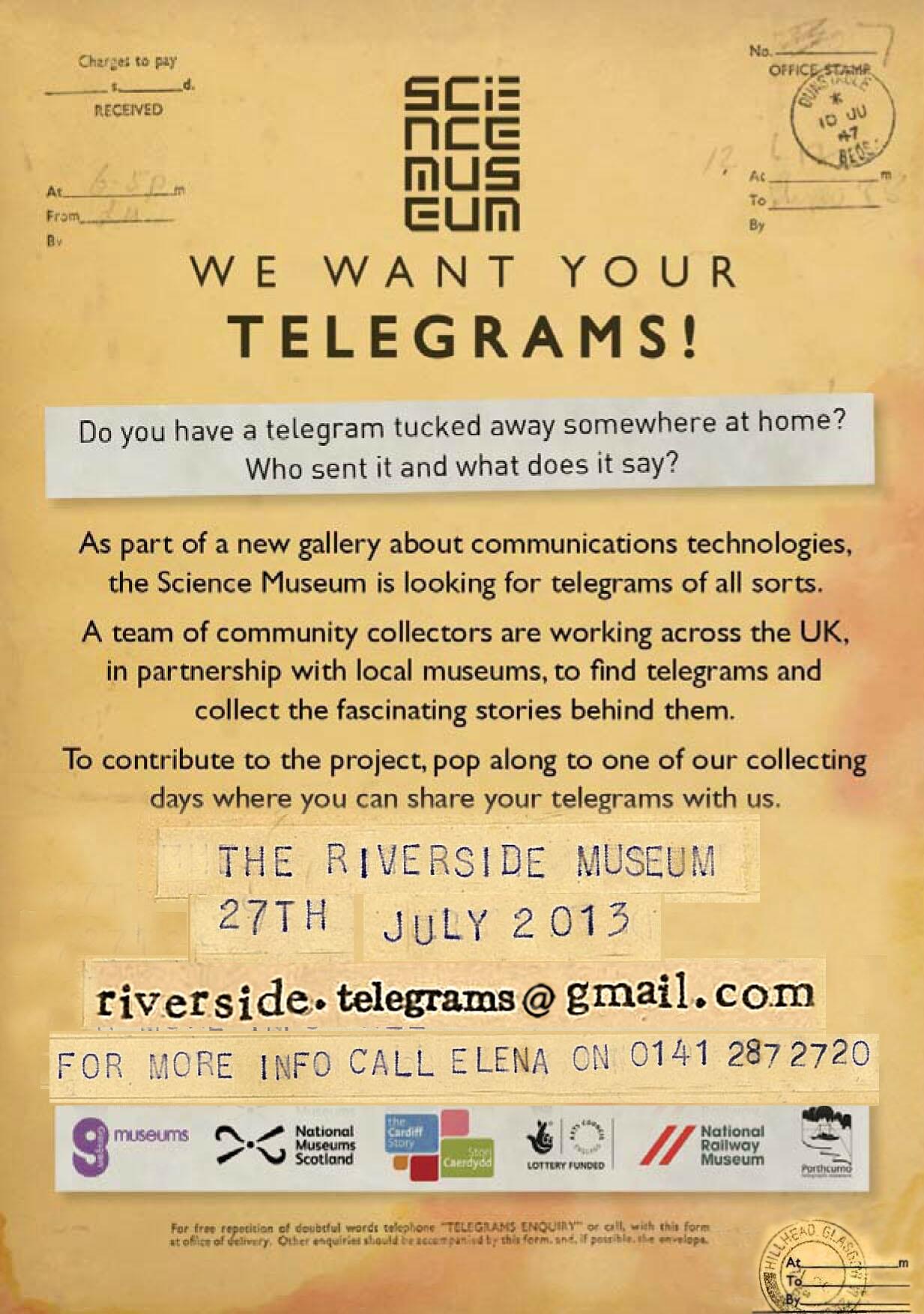 Telegram Collecting Day GSA Archives & Collections