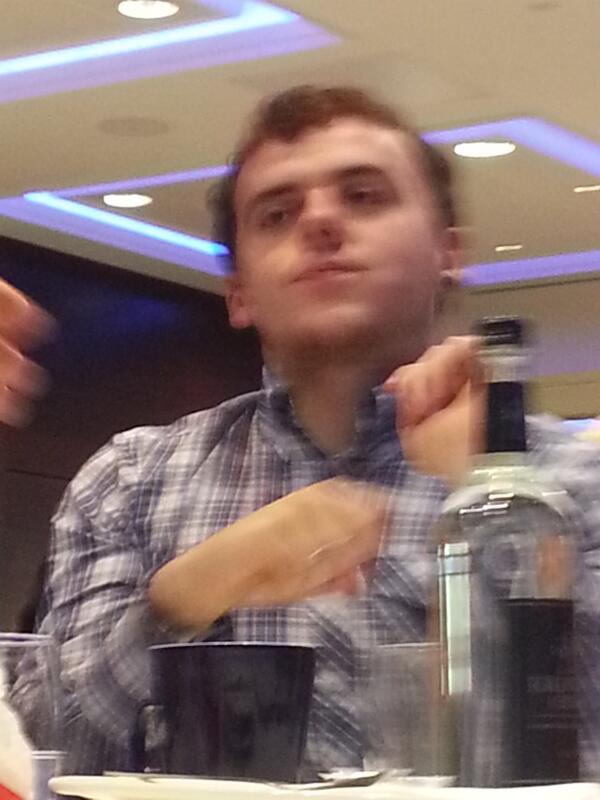 GrahamLing87's tweet photo. #cogs2013 Liam Fahy in a useless frame of mind... http://t.co/Je510uvu0x