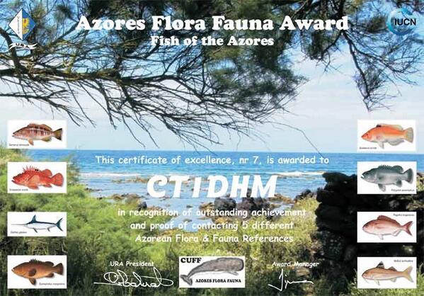 CT1DHM's tweet photo. Recebido de fresco! Diploma AFFA - Azores Flora Fauna Award. http://t.co/nds162SbRp