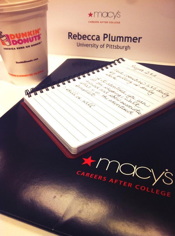 chasingcatwalks's tweet image. Search and Send Q&amp;amp;A! Macy&apos;s + coffee makes a great morning! #learningtons #macysstoreinterns @MacysCollege
