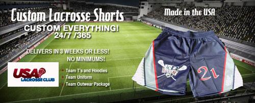 Made in the USA! Custom Lacrosse Shorts! USA Lacrosse Club