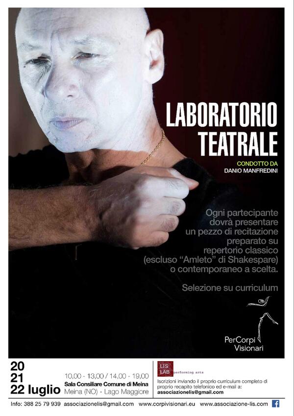 LisLabPa's tweet photo. @24Cultura importante evento a Meina(NO) nell'ambito di Villaggio d'artista-Laboratorio teatrale con Danio Manfredini http://t.co/njanExUZl5