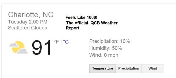 QueenCityBlogs's tweet photo. It's HOT OUT! #Charlotte #Weather http://t.co/NP4cDwbRfW