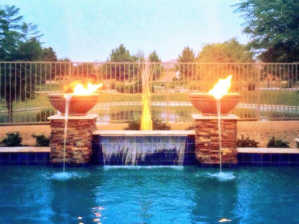 PresPools's tweet image. Who says fire and water can't live in harmony?! #presidentialpools #swimmingpool
