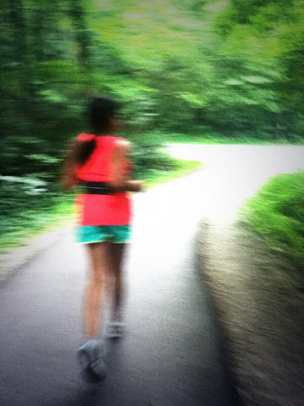 theMorgh's tweet photo. 5.6km runs? We eat those for breakfast! @missholmes42 😬👊 http://t.co/03y3RYtSUw