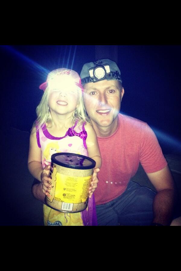 Enjoying my summer nights frog hunting with my little girl.